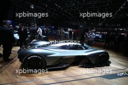 Aston Martin Valkyrie 07-08.03.2017. Geneva International Motor Show, Geneva, Switzerland. www.xpbimages.com, EMail: requests@xpbimages.com - copy of publication required for printed pictures. Every used picture is fee-liable. © Copyright: Photo4 / XPB Images