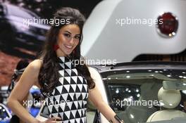 Stand Girls 07-08.03.2017. Geneva International Motor Show, Geneva, Switzerland. www.xpbimages.com, EMail: requests@xpbimages.com - copy of publication required for printed pictures. Every used picture is fee-liable. © Copyright: Photo4 / XPB Images