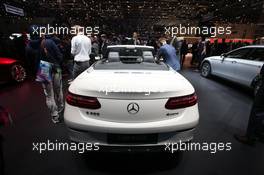 Mercedes E-class Cabrio 07-08.03.2017. Geneva International Motor Show, Geneva, Switzerland. www.xpbimages.com, EMail: requests@xpbimages.com - copy of publication required for printed pictures. Every used picture is fee-liable. © Copyright: Photo4 / XPB Images