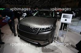 Range Rover Velar 07-08.03.2017. Geneva International Motor Show, Geneva, Switzerland. www.xpbimages.com, EMail: requests@xpbimages.com - copy of publication required for printed pictures. Every used picture is fee-liable. © Copyright: Photo4 / XPB Images