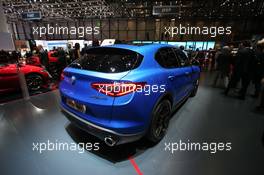 Alfa Romeo Stelvio 07-08.03.2017. Geneva International Motor Show, Geneva, Switzerland. www.xpbimages.com, EMail: requests@xpbimages.com - copy of publication required for printed pictures. Every used picture is fee-liable. © Copyright: Photo4 / XPB Images