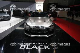 Infiniti q60 Project Black 07-08.03.2017. Geneva International Motor Show, Geneva, Switzerland. www.xpbimages.com, EMail: requests@xpbimages.com - copy of publication required for printed pictures. Every used picture is fee-liable. © Copyright: Photo4 / XPB Images