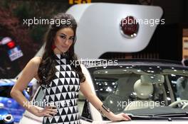 Stand Girls 07-08.03.2017. Geneva International Motor Show, Geneva, Switzerland. www.xpbimages.com, EMail: requests@xpbimages.com - copy of publication required for printed pictures. Every used picture is fee-liable. © Copyright: Photo4 / XPB Images