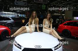 Stand Girls 07-08.03.2017. Geneva International Motor Show, Geneva, Switzerland. www.xpbimages.com, EMail: requests@xpbimages.com - copy of publication required for printed pictures. Every used picture is fee-liable. © Copyright: Photo4 / XPB Images