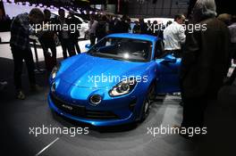 Alpine A110 07-08.03.2017. Geneva International Motor Show, Geneva, Switzerland. www.xpbimages.com, EMail: requests@xpbimages.com - copy of publication required for printed pictures. Every used picture is fee-liable. © Copyright: Photo4 / XPB Images