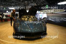 Pagani Huayra Roadster 07-08.03.2017. Geneva International Motor Show, Geneva, Switzerland. www.xpbimages.com, EMail: requests@xpbimages.com - copy of publication required for printed pictures. Every used picture is fee-liable. © Copyright: Photo4 / XPB Images