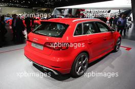 Audi RS3 Sportback 07-08.03.2017. Geneva International Motor Show, Geneva, Switzerland. www.xpbimages.com, EMail: requests@xpbimages.com - copy of publication required for printed pictures. Every used picture is fee-liable. © Copyright: Photo4 / XPB Images