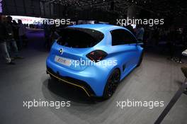 Renault ZOE E-Sport 07-08.03.2017. Geneva International Motor Show, Geneva, Switzerland. www.xpbimages.com, EMail: requests@xpbimages.com - copy of publication required for printed pictures. Every used picture is fee-liable. © Copyright: Photo4 / XPB Images