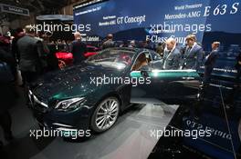 Mercedes E-class coupe 07-08.03.2017. Geneva International Motor Show, Geneva, Switzerland. www.xpbimages.com, EMail: requests@xpbimages.com - copy of publication required for printed pictures. Every used picture is fee-liable. © Copyright: Photo4 / XPB Images