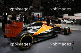 Mclaren honda F1 07-08.03.2017. Geneva International Motor Show, Geneva, Switzerland. www.xpbimages.com, EMail: requests@xpbimages.com - copy of publication required for printed pictures. Every used picture is fee-liable. © Copyright: Photo4 / XPB Images