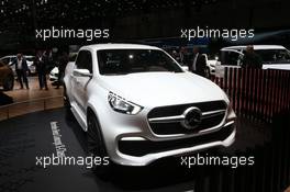 Mercedes X Class 07-08.03.2017. Geneva International Motor Show, Geneva, Switzerland. www.xpbimages.com, EMail: requests@xpbimages.com - copy of publication required for printed pictures. Every used picture is fee-liable. © Copyright: Photo4 / XPB Images