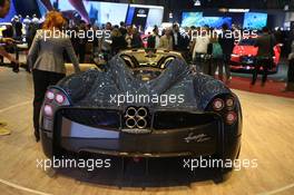 Pagani Huayra Roadster 07-08.03.2017. Geneva International Motor Show, Geneva, Switzerland. www.xpbimages.com, EMail: requests@xpbimages.com - copy of publication required for printed pictures. Every used picture is fee-liable. © Copyright: Photo4 / XPB Images