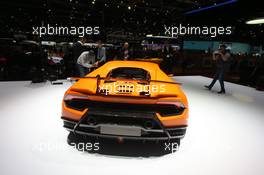 Lamborghini Huracan Performante 07-08.03.2017. Geneva International Motor Show, Geneva, Switzerland. www.xpbimages.com, EMail: requests@xpbimages.com - copy of publication required for printed pictures. Every used picture is fee-liable. © Copyright: Photo4 / XPB Images