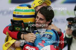 Bruno Senna (BRA) (Left) and Nicolas Prost (FRA) (Right) #31 Vaillante Rebellion, Oreca 07 - Gibson celebrate victory in LMP2 class.  03.09.2017. FIA World Endurance Championship, Rd 5, 6 Hours of Mexico, Mexico City, Mexico.