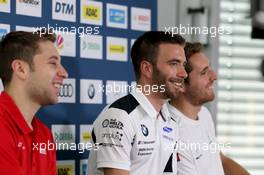 Pressekonferenz mit Robin Frijns (NL) (Audi Sport Team Abt - Audi RS5 DTM), Philipp Eng (AUT) (BMW Team RBM - BMW M4 DTM)  und Daniel Juncadella (ESP) (HWA AG - Mercedes-AMG C 63 DTM)  v.li. 04.05.2018, DTM Round 1, Hockenheimring, Germany, Friday.