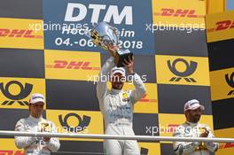 Gary Paffett (GBR) (HWA AG - Mercedes-AMG C 63 DTM) freut sich über seinen Sieg 05.05.2018, DTM Round 1, Hockenheimring, Germany, Saturday.