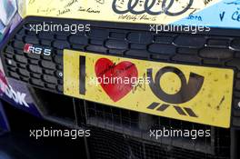 Unterschrift auf dem Bolide von Mattias Ekström (SW) (Audi Sport Team Abt) 06.05.2018, DTM Round 1, Hockenheimring, Germany, Sunday.