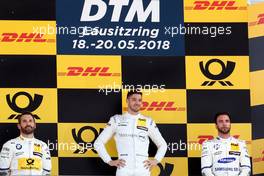 Timo Glock (GER) (BMW Team RMG - BMW M4 DTM) , Edoardo Mortara (ITA) (HWA AG - Mercedes-AMG C 63 DTM) und Philipp Eng (AUT) (BMW Team RBM - BMW M4 DTM) 19.05.2018, DTM Round 2, Lausitzring, Germany, Friday.