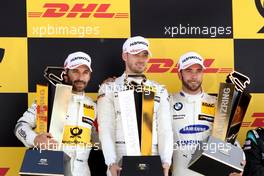 Timo Glock (GER) (BMW Team RMG - BMW M4 DTM) , Edoardo Mortara (ITA) (HWA AG - Mercedes-AMG C 63 DTM) und Philipp Eng (AUT) (BMW Team RBM - BMW M4 DTM) 19.05.2018, DTM Round 2, Lausitzring, Germany, Friday.