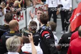 Race winner Paul Di Resta (GBR) Mercedes-AMG Team HWA, Mercedes-AMG C63 DTM celebrates in parc ferme. 02.06.2018, DTM Round 3, Hungaroring, Hungary, Saturday.