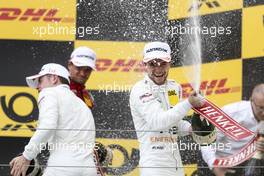 Podium: Lucas Auer (AUT) Mercedes-AMG Team HWA, Mercedes-AMG C63 DTM celebrates with the champagne. 02.06.2018, DTM Round 3, Hungaroring, Hungary, Saturday.