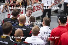 Race winner Paul Di Resta (GBR) Mercedes-AMG Team HWA, Mercedes-AMG C63 DTM celebrates in parc ferme. 02.06.2018, DTM Round 3, Hungaroring, Hungary, Saturday.