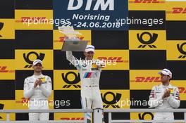 Marco Wittmann (GER) (BMW Team RMG - BMW M4 DTM, Edoardo Mortara (ITA) (HWA AG - Mercedes-AMG C 63 DTM) und Daniel Juncadella (ESP) (HWA AG - Mercedes-AMG C 63 DTM).  24.06.2018, DTM Round 4, Norisring, Germany, Sunday.