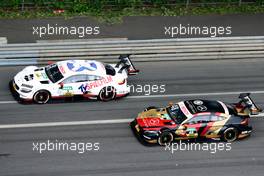 Paul Di Resta (GBR) (HWA AG - Mercedes-AMG C 63 DTM) und Edoardo Mortara (ITA) (HWA AG - Mercedes-AMG C 63 DTM)  24.06.2018, DTM Round 4, Norisring, Germany, Sunday.