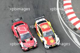 Rene Rast (GER) (Audi Sport Team Rosberg - Audi RS5 DTM)  und Augusto Farfus (BRA) (BMW Team RMG - BMW M4 DTM)   24.06.2018, DTM Round 4, Norisring, Germany, Sunday.