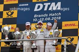  Augusto Farfus (BRA) (BMW Team RMG - BMW M4 DTM) , Daniel Juncadella (ESP) (HWA AG - Mercedes-AMG C 63 DTM)  und Lucas Auer (AUT) (HWA AG - Mercedes-AMG C 63 DTM)   11.08.2018, DTM Round 6, Brands Hatch, England, Saturday.