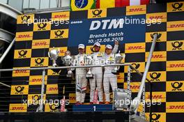 Augusto Farfus (BRA) (BMW Team RMG - BMW M4 DTM) , Daniel Juncadella (ESP) (HWA AG - Mercedes-AMG C 63 DTM)  und Lucas Auer (AUT) (HWA AG - Mercedes-AMG C 63 DTM)   11.08.2018, DTM Round 6, Brands Hatch, England, Saturday.