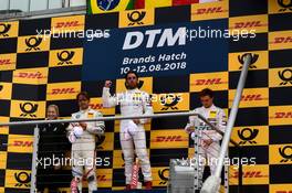 Augusto Farfus (BRA) (BMW Team RMG - BMW M4 DTM) , Daniel Juncadella (ESP) (HWA AG - Mercedes-AMG C 63 DTM)  und Lucas Auer (AUT) (HWA AG - Mercedes-AMG C 63 DTM) 11.08.2018, DTM Round 6, Brands Hatch, England, Saturday.
