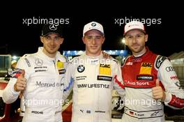 Edoardo Mortara (ITA) (HWA AG - Mercedes-AMG C 63 DTM) , Joel Eriksson (SWE) (BMW Team RBM - BMW M4 DTM)  und Rene Rast (GER) (Audi Sport Team Rosberg - Audi RS5 DTM)   26.08.2018, DTM Round 7, Misano, Italy, Sunday.