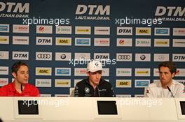 Pressekonferenz mit Robin Frijns (NL) (Audi Sport Team Abt - Audi RS5 DTM) , Joel Eriksson (SWE) (BMW Team RBM - BMW M4 DTM)  und Daniel Juncadella (ESP) (HWA AG - Mercedes-AMG C 63 DTM)   07.09.2018, DTM Round 8, Nürburgring, Germany, Friday.