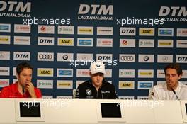 Pressekonferenz mit Robin Frijns (NL) (Audi Sport Team Abt - Audi RS5 DTM) , Joel Eriksson (SWE) (BMW Team RBM - BMW M4 DTM)  und Daniel Juncadella (ESP) (HWA AG - Mercedes-AMG C 63 DTM)  07.09.2018, DTM Round 8, Nürburgring, Germany, Friday.