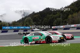 Nico Müller (SUI) (Audi Sport Team Abt - Audi RS5 DTM)  und Rene Rast (GER) (Audi Sport Team Rosberg - Audi RS5 DTM)   22.09.2018, DTM Round 9, Spielberg, Austria, Saturday.
