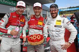 Nico Müller (SUI) (Audi Sport Team Abt - Audi RS5 DTM) , Rene Rast (GER) (Audi Sport Team Rosberg - Audi RS5 DTM)  und Gary Paffett (GBR) (HWA AG - Mercedes-AMG C 63 DTM) 23.09.2018, DTM Round 9, Spielberg, Austria, Sunday.