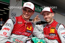 Nico Müller (SUI) (Audi Sport Team Abt - Audi RS5 DTM)  und Rene Rast (GER) (Audi Sport Team Rosberg - Audi RS5 DTM)   23.09.2018, DTM Round 9, Spielberg, Austria, Sunday.