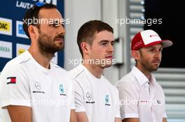 Gary Paffett (GBR) (HWA AG - Mercedes-AMG C 63 DTM) , Paul Di Resta (GBR) (HWA AG - Mercedes-AMG C 63 DTM)  und Rene Rast (GER) (Audi Sport Team Rosberg - Audi RS5 DTM) 12.10.2018, DTM Round 10, Hockenheimring, Germany, Friday.