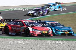 Rene Rast (GER) (Audi Sport Team Rosberg - Audi RS5 DTM) und Gary Paffett (GBR) (HWA AG - Mercedes-AMG C 63 DTM)  13.10.2018, DTM Round 10, Hockenheimring, Germany, Saturday.