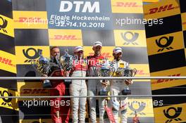 Rene Rast (GER) (Audi Sport Team Rosberg - Audi RS5 DTM) , Robin Frijns (NL) (Audi Sport Team Abt - Audi RS5 DTM) (links) und Timo Glock (GER) (BMW Team RMG - BMW M4 DTM).  13.10.2018, DTM Round 10, Hockenheimring, Germany, Saturday.