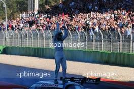 Gary Paffett (GBR) (HWA AG - Mercedes-AMG C 63 DTM)  freut sich über den Gewinn der Meisterschaft 14.10.2018, DTM Round 10, Hockenheimring, Germany, Sunday.
