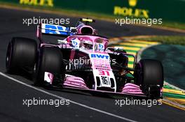 Esteban Ocon (FRA) Sahara Force India F1 VJM11. 23.03.2018. Formula 1 World Championship, Rd 1, Australian Grand Prix, Albert Park, Melbourne, Australia, Practice Day.