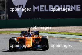 Fernando Alonso (ESP) McLaren MCL33. 23.03.2018. Formula 1 World Championship, Rd 1, Australian Grand Prix, Albert Park, Melbourne, Australia, Practice Day.