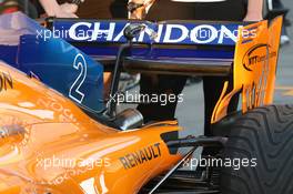 McLaren rear wing. 23.03.2018. Formula 1 World Championship, Rd 1, Australian Grand Prix, Albert Park, Melbourne, Australia, Practice Day.
