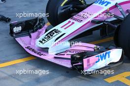 Force India front wing. 23.03.2018. Formula 1 World Championship, Rd 1, Australian Grand Prix, Albert Park, Melbourne, Australia, Practice Day.
