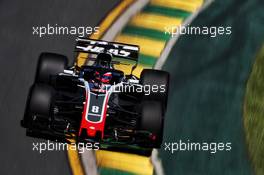 Romain Grosjean (FRA) Haas F1 Team VF-18. 23.03.2018. Formula 1 World Championship, Rd 1, Australian Grand Prix, Albert Park, Melbourne, Australia, Practice Day.