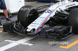 Williams front wing. 23.03.2018. Formula 1 World Championship, Rd 1, Australian Grand Prix, Albert Park, Melbourne, Australia, Practice Day.