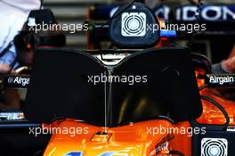 Fernando Alonso (ESP) McLaren MCL33 obscured by a monitor. 23.03.2018. Formula 1 World Championship, Rd 1, Australian Grand Prix, Albert Park, Melbourne, Australia, Practice Day.