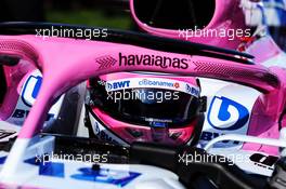 Sergio Perez (MEX) Sahara Force India F1 VJM11 on the grid. 25.03.2018. Formula 1 World Championship, Rd 1, Australian Grand Prix, Albert Park, Melbourne, Australia, Race Day.